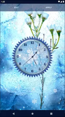 Winter Snow Clock Wallpaper android App screenshot 1