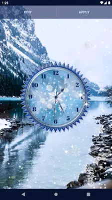 Winter Snow Clock Wallpaper android App screenshot 3