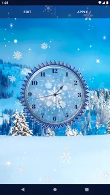 Winter Snow Clock Wallpaper android App screenshot 4