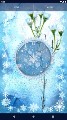 Winter Snow Clock Wallpaper android App screenshot 5