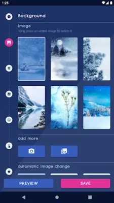 Winter Snow Clock Wallpaper android App screenshot 7